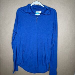 Magellan Outdoors Blue Quarter-Zip Sweatshirt